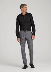 Oskar Easy Care Dress Shirt for Tall Men in Black