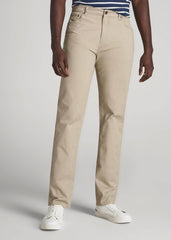 J1 STRAIGHT Leg Five-Pocket Pants for Tall Men in Desert Khaki