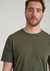 REGULAR-FIT Slub Tee for Tall Men in Olive