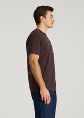 Rodeo Graphic Tee for Tall Men in Brown