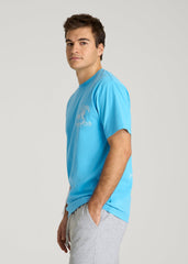 Rodeo Graphic Tee for Tall Men in Blue