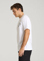 Mission Graphic Tee for Tall Men in White