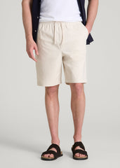 Stretch Commuter Pull-on Short for Tall Men in White Sand