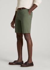 Stretch Commuter Chino Short for Tall Men in Olive