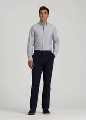Oxford Cloth Button Down Shirt for Tall Men in Tradewinds Blue