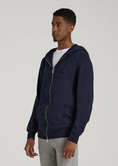 Wearever 2.0 French Terry Full-Zip Hoodie for Tall Men in Evening Blue