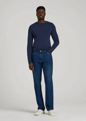 The Essential Slim Fit Long Sleeve Tee for Tall Men in Navy
