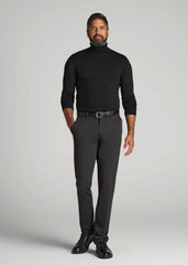 Turtleneck Sweater for Tall Men in Black