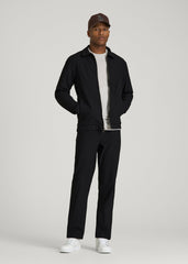 Traveler Bomber Jacket for Tall Men in Black