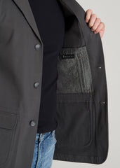 Stretch Commuter Chino Sport Coat for Tall Men in Slate
