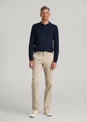 J1 STRAIGHT Leg Chinos for Tall Men in Desert Khaki