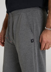 Open-Bottom Pajama Pants for Tall Men in Charcoal Mix
