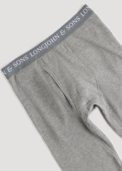 LJ&S Long Thermal Underwear for Tall Men in Grey Mix - Bottoms for Tall Men