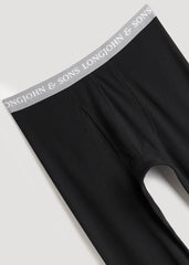 LJ&S Long Thermal Underwear for Tall Men in Black