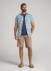 Hybrid Shorts for Tall Men in Dark Sand