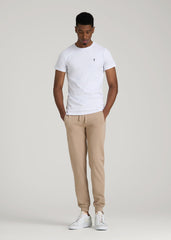 Wearever 2.0 French Terry Joggers for Tall Men in Light Camel