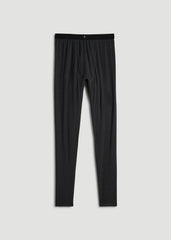 Merino Wool Blend Base Layer Tights for Tall Men in Charcoal Mix