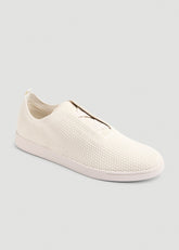 Lightweight Knit Sneakers for Tall Men in White Sand