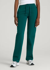 Wearever Fleece Open-Bottom Sweatpants for Tall Women in Deep Teal