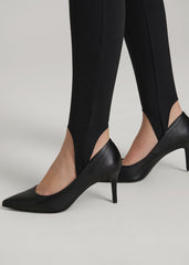 Soft Flex Ponte Stirrup Pants for Tall Women in Black