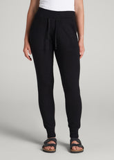 Knit Lounge Joggers for Tall Women in Black