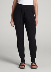 Knit Lounge Joggers for Tall Women in Black