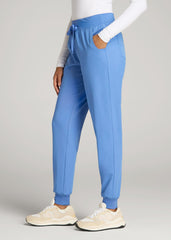 Scrub Joggers for Tall Women in Deep Sky Blue