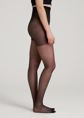 Ultra Sheer Pantyhose for Tall Women in Black