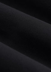Thermal Merino Wool Base Layer Long Sleeve Top for Tall Women in Black