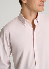 Traveler Stretch Dress Shirt for Tall Men in Grey Lilac