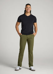 The Essential Modern Fit V-Neck Tee for Tall Men in Black