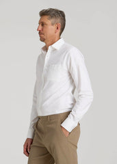 Washed Oxford Shirt for Tall Men in White