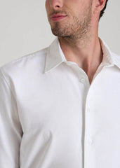 Pinpoint Oxford Shirt for Tall Men in White