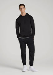 Wearever French Terry Raglan Hoodie for Tall Men in Black