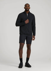 Softshell Jacket for Outdoor Training for Tall Men in Black
