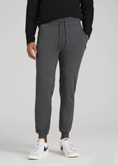 Wearever French Terry Joggers for Tall Men in Charcoal Mix