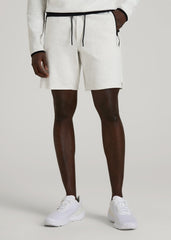 Tech Motion Fleece Shorts for Tall Men in Heather Frost