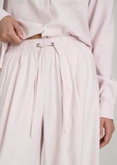 Relaxed Pull-On Pants for Tall Women in Grey Lilac