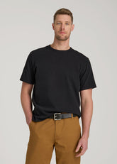 LJ&S Heavyweight Relaxed Fit Tee for Tall Men in Vintage Black
