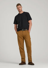 LJ&S Heavyweight Relaxed Fit Tee for Tall Men in Vintage Black