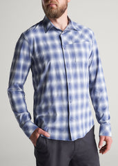Ultra Lightweight Snap-Front Shirt for Tall Men in Open Sky