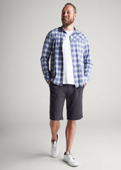 Ultra Lightweight Snap-Front Shirt for Tall Men in Open Sky
