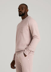 Wearever 2.0 French Terry Crewneck Sweatshirt for Tall Men in Desert Rose