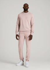 Wearever 2.0 French Terry Crewneck Sweatshirt for Tall Men in Desert Rose
