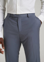 Suit Trousers for Tall Men in Blue Slate