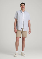 Tech Chino Shorts for Tall Men in Desert Khaki