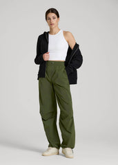 Parachute Jogger for Tall Women in Kale Green