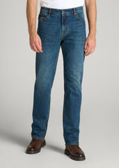 LJ&S STRAIGHT LEG Jeans for Tall Men in Machine Blue