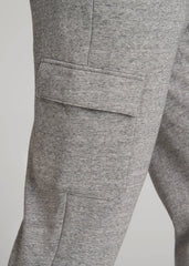 Wearever Fleece Cargo Jogger For Tall Men in Heather Grey