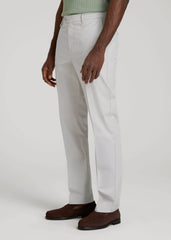 Refined Chinos for Tall Men in Grey Sand